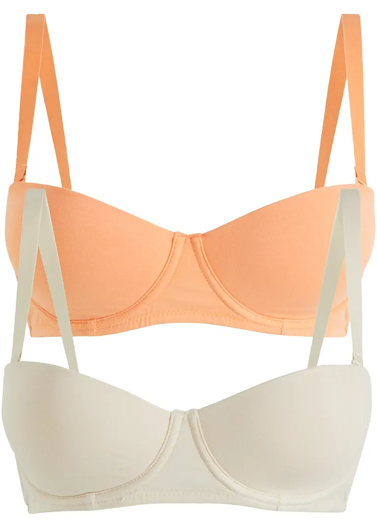 bonprix Trägerloser BH mit Bügel mit Bio-Baumwolle (2er Pack) Valentinstagsangebot