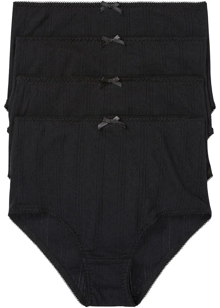 bonprix Taillenslip aus leichter Baumwolle (4er Pack) Günstiger Verkauf