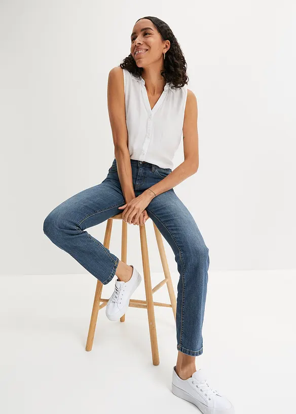 bonprix Straight Jeans Mid Waist, Stretch Saisonale Angebote