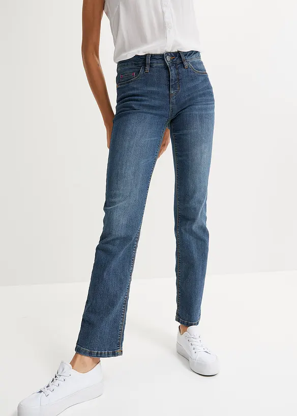 bonprix Straight Jeans Mid Waist, Stretch Räumungsverkauf