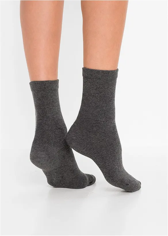bonprix Socken mit druckfreiem Bündchen mit Bio Baumwolle (4er Pack) im Angebot