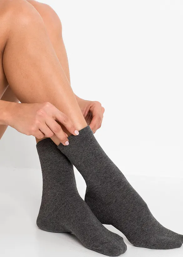 bonprix Socken mit druckfreiem Bündchen mit Bio Baumwolle (4er Pack) im Angebot