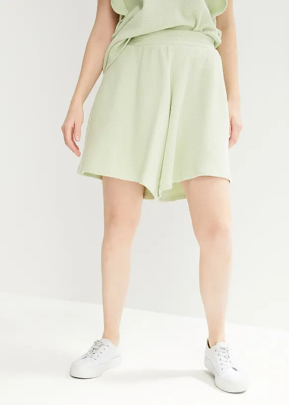 bpc bonprix collection Shorts aus Wafflejersey und High-Waist-Bequembund Große Rabatte