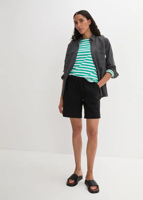 bpc bonprix collection Jeansshorts, High Waist, Bequembund Kauf eins, bekomm eins gratis