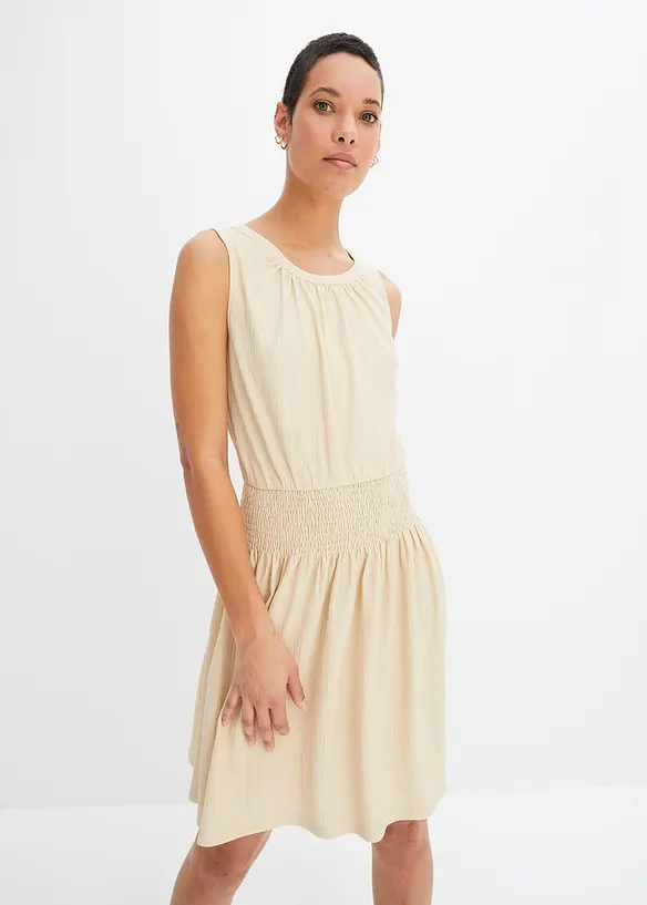 BODYFLIRT Jerseycrepe-Kleid mit Smockeinsatz Bis zu 60% Rabatt