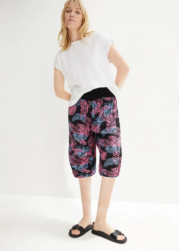 bonprix 3/4-Hose mit Bequembund, Loose-Fit Vierteljährliche Förderung