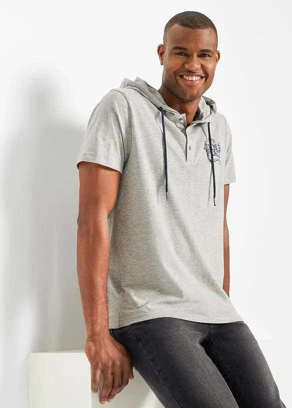 John Baner JEANSWEAR T-Shirt mit Kapuze Saisonschlussverkauf