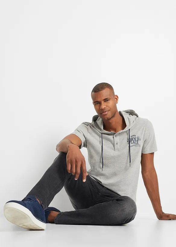 John Baner JEANSWEAR T-Shirt mit Kapuze Saisonschlussverkauf