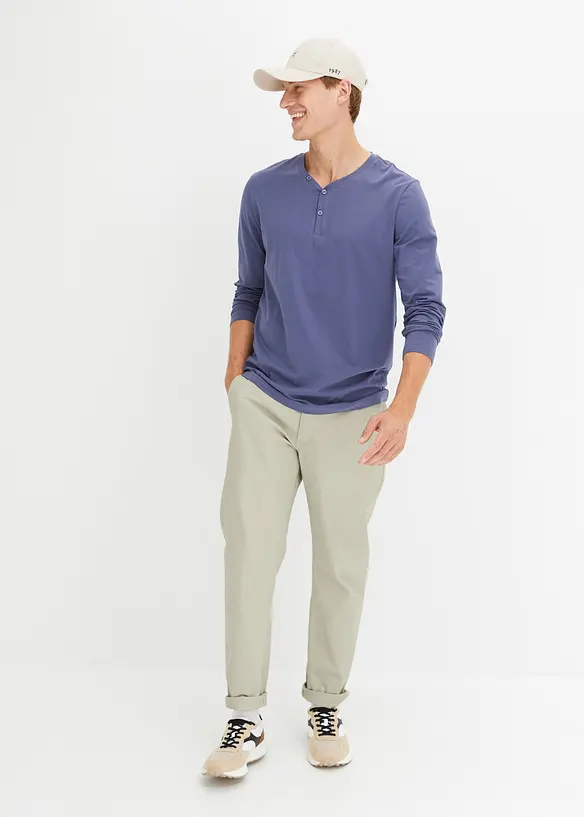 bpc bonprix collection Essential Henleyshirt, Langarm mit Bio-Baumwolle Top Angebot