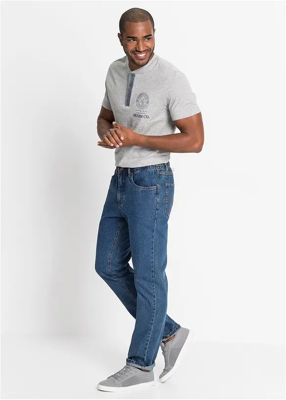 bonprix Classic Fit Jeans mit seitlichem Dehnbund, Straight Neueste Mode