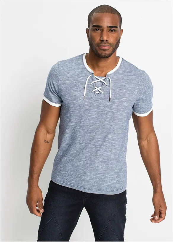 bonprix T-Shirt mit Schnürung aus Bio-Baumwolle Tägliche Deals
