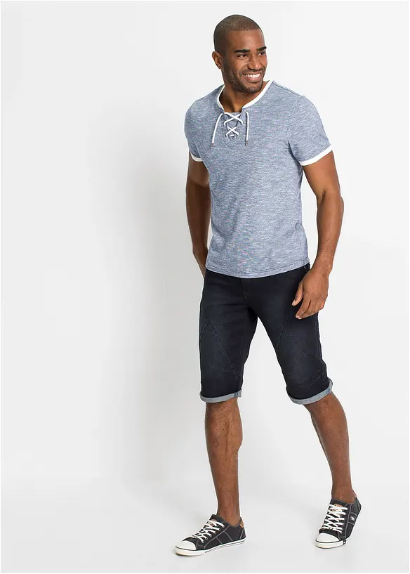 bonprix T-Shirt mit Schnürung aus Bio-Baumwolle Tägliche Deals