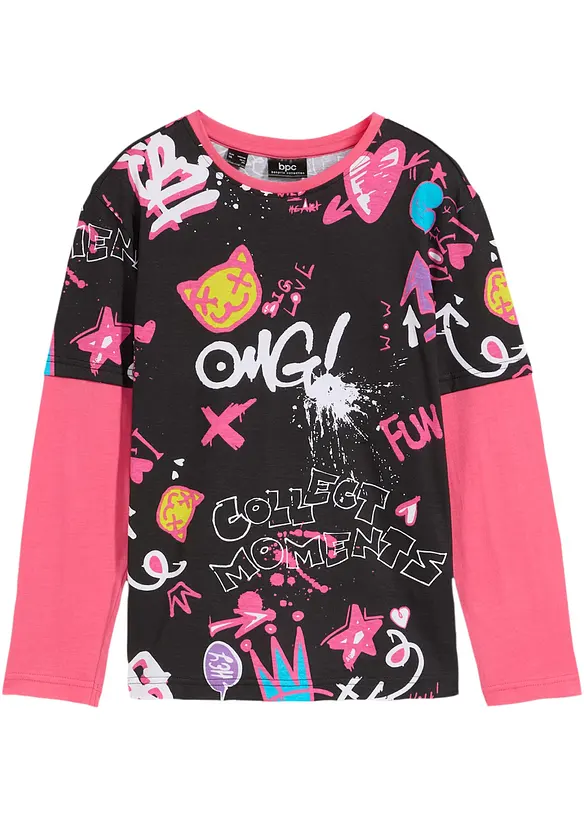 bpc bonprix collection Mädchen Shirt im Lagenlook aus Bio-Baumwolle Rabatte dieses Monats