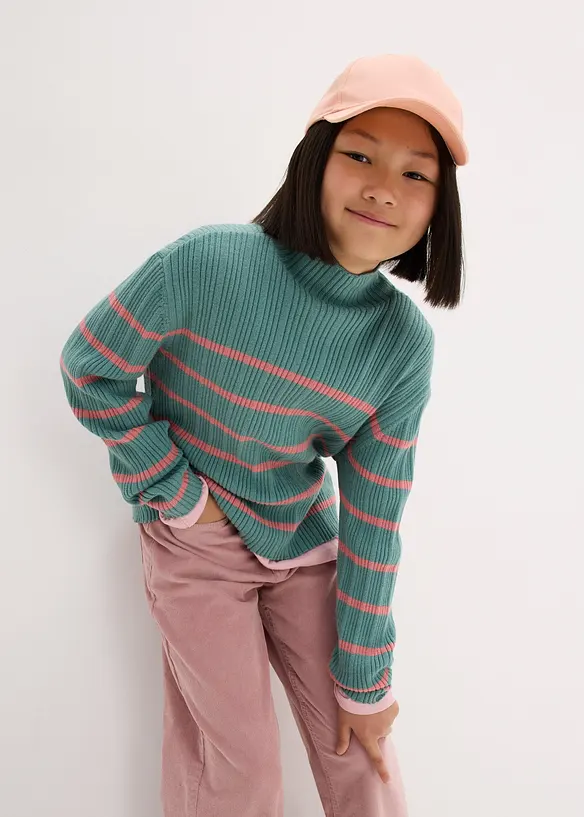 bpc bonprix collection Mädchen Rippen-Strickpullover Fabrikverkauf