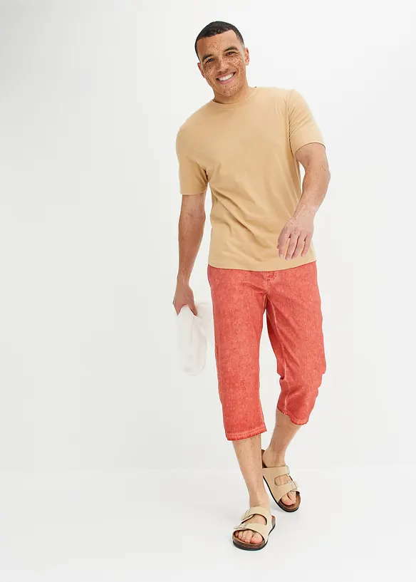 John Baner JEANSWEAR 3/4 Schlupfhose mit Leinen, Regular Fit Begrenztes Angebot