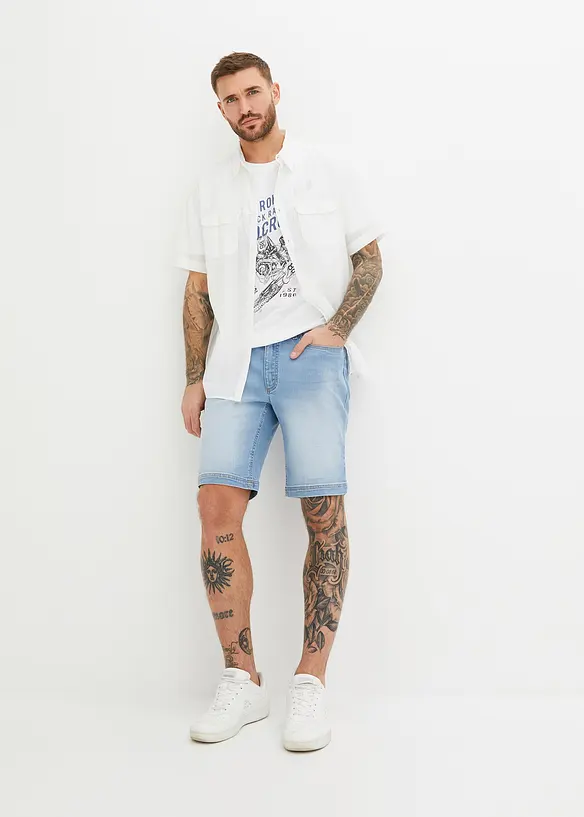 John Baner JEANSWEAR Stretch-Jeans-Bermuda, Regular Fit Cyber Monday