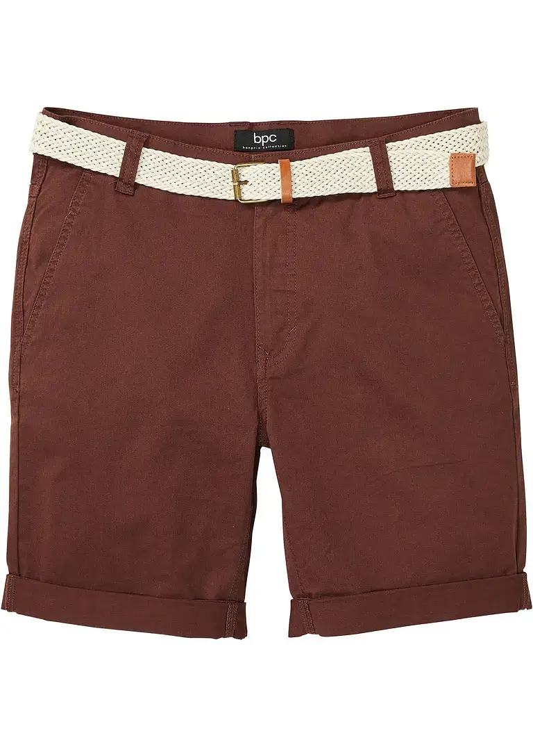 bpc bonprix collection Stretch-Chino-Bermuda mit Gürtel, Regular Fit Heißer Verkauf