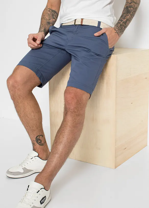 bpc bonprix collection Stretch-Chino-Bermuda mit Gürtel, Regular Fit Heißer Verkauf