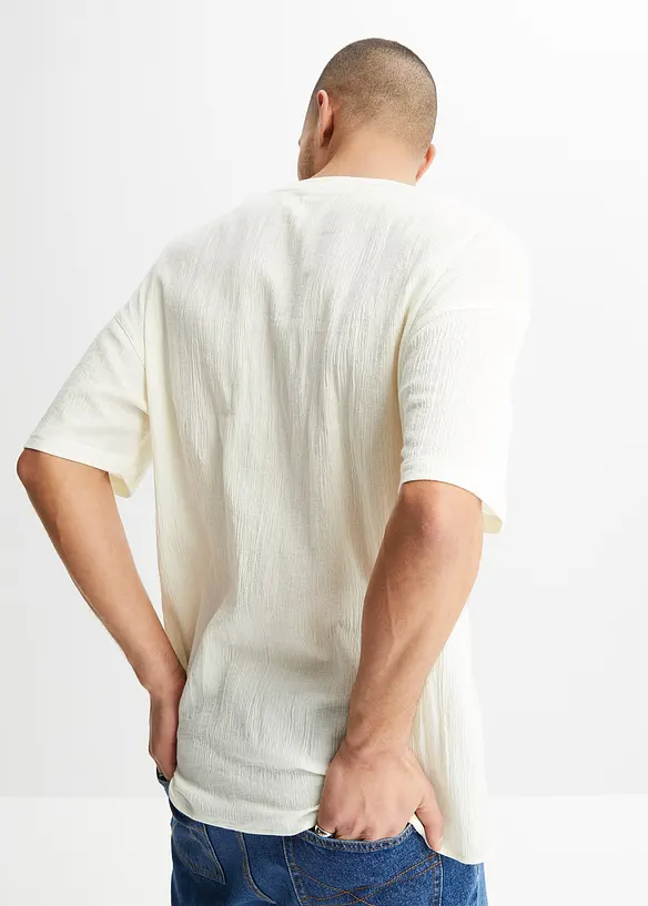 John Baner JEANSWEAR Schlupf-Kurzarmhemd mit Schnürung Super Sparpreis