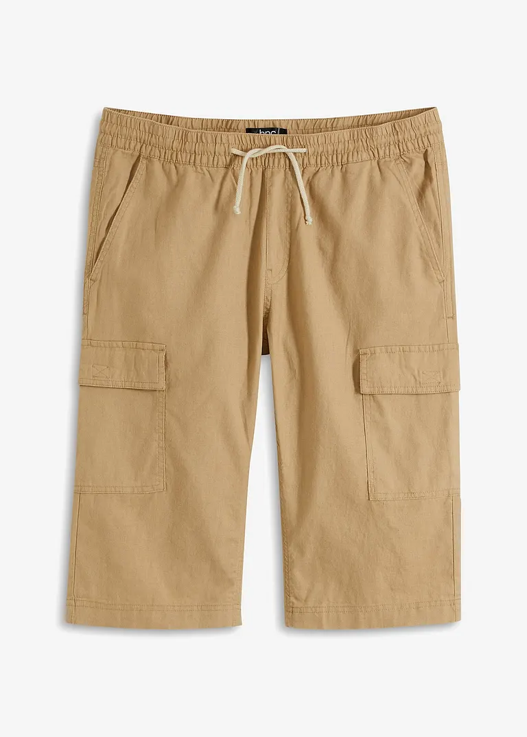 bonprix Schlupf-Cargo-Bermuda mit Leinen, Regular Fit Wochenangebot