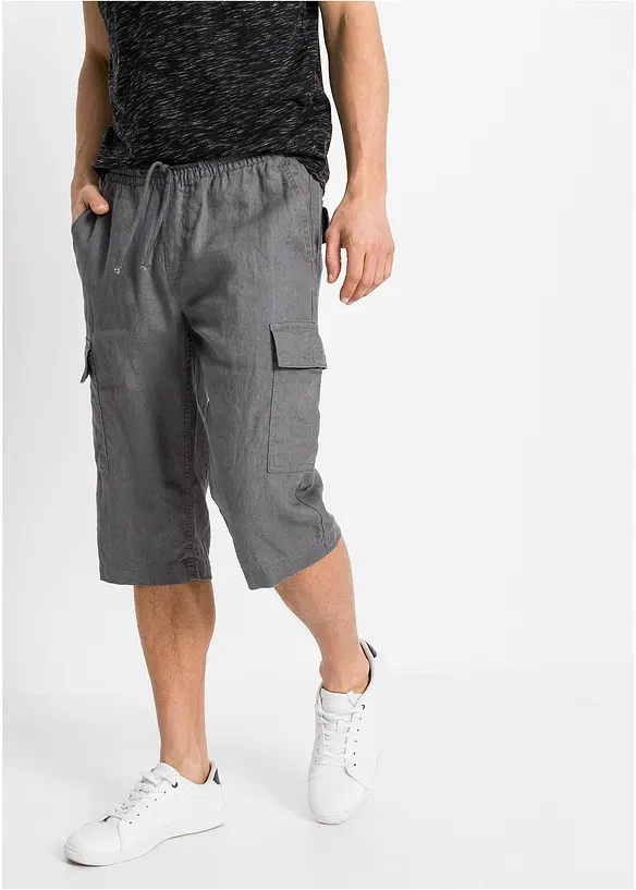 bonprix Schlupf-Cargo-Bermuda mit Leinen, Regular Fit Wochenangebot