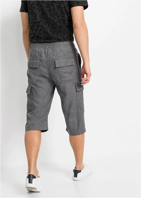 bonprix Schlupf-Cargo-Bermuda mit Leinen, Regular Fit Wochenangebot