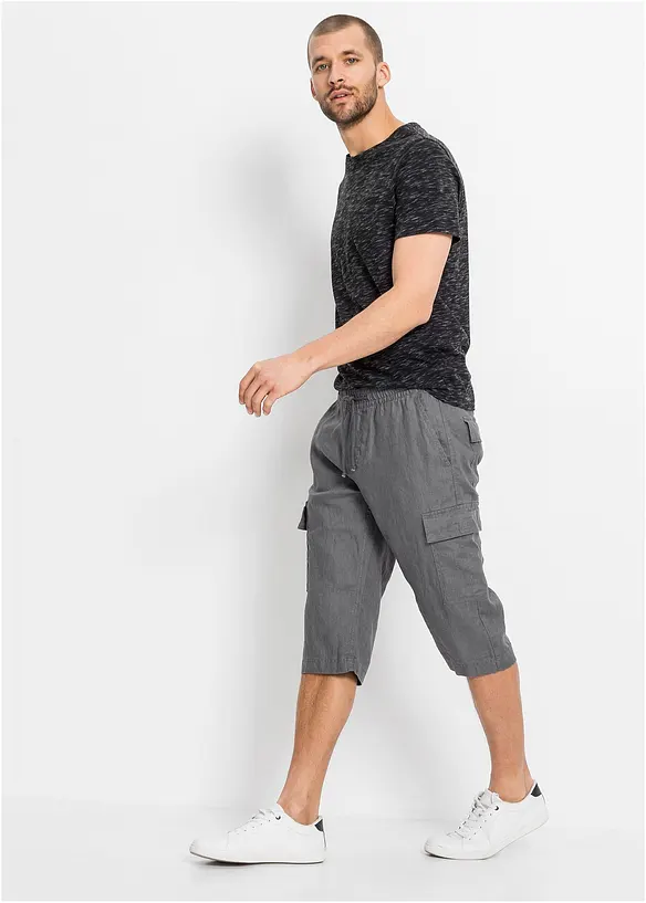 bonprix Schlupf-Cargo-Bermuda mit Leinen, Regular Fit Wochenangebot