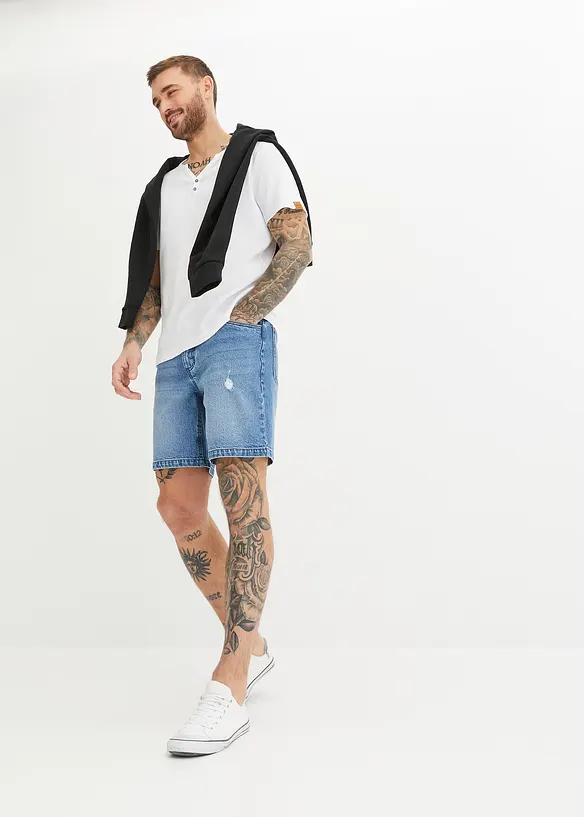 John Baner JEANSWEAR Stretch-Long-Jeans-Shorts, Regular Fit Letzte 3 Tage
