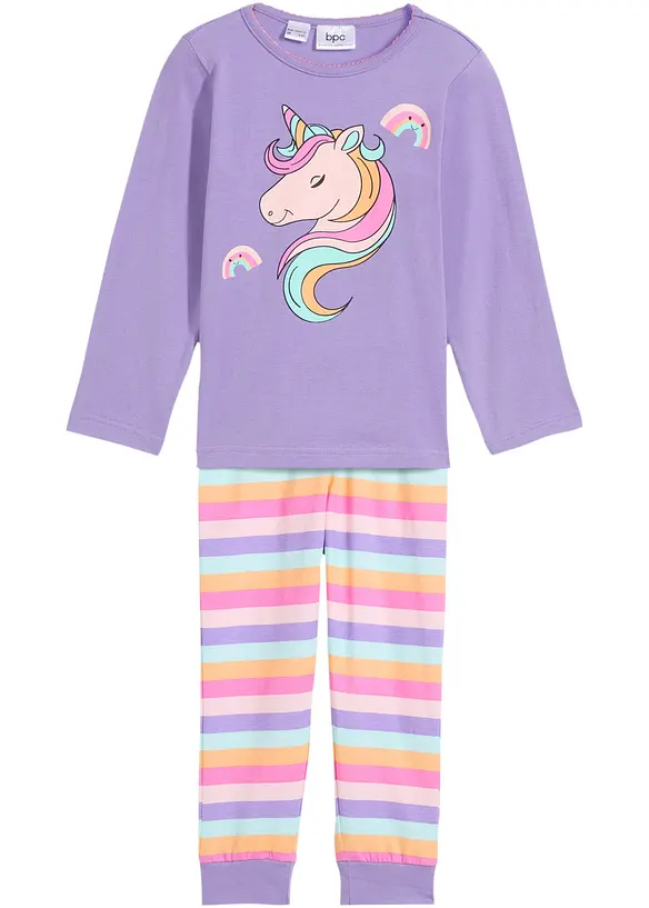 bpc bonprix collection Mädchen Pyjama mit Bio-Baumwolle (2-tlg. Set) Black Friday Preise