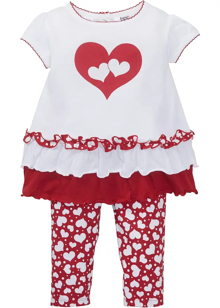 bpc bonprix collection Baby T-Shirt + Leggings (2-tlg.) Bio-Baumwolle im Angebot