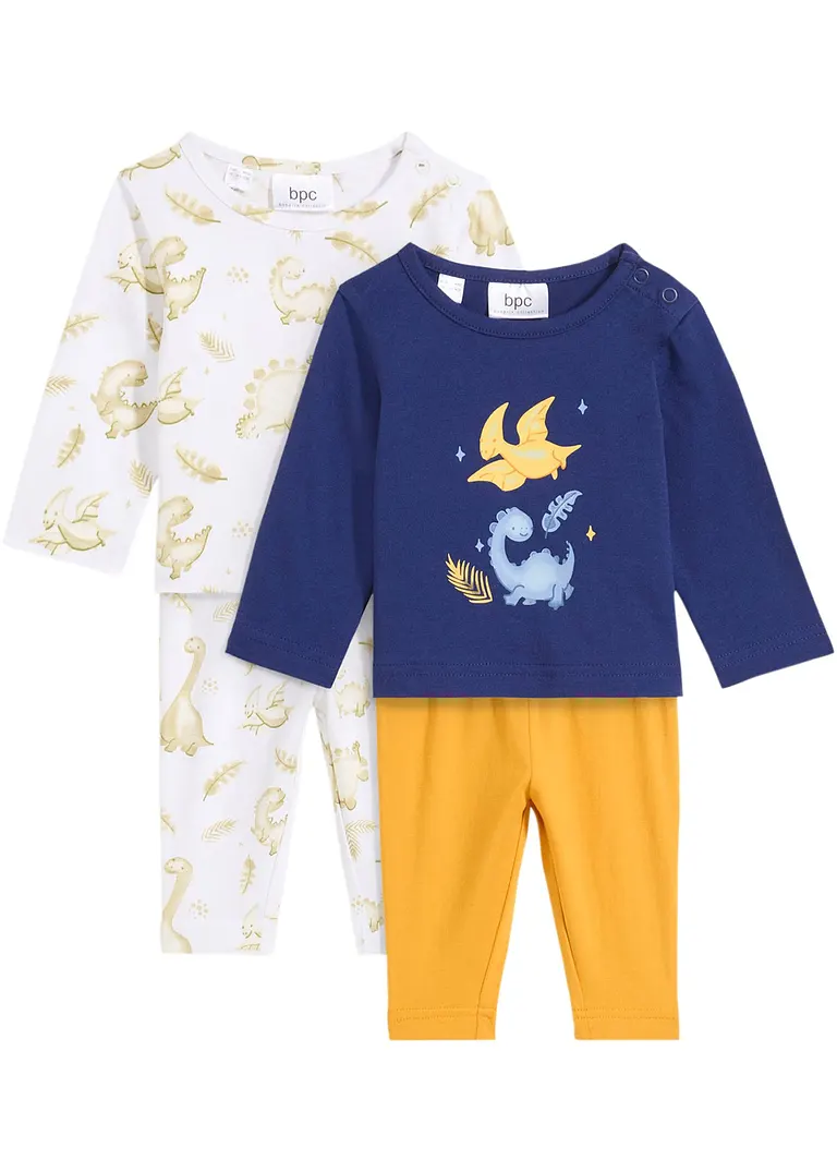 bpc bonprix collection Baby Langarmshirt und Hose (4-tlg.Set) Jubiläumsangebot