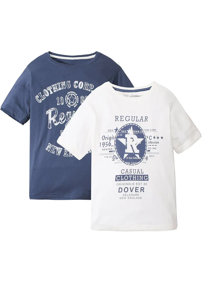 bonprix Jungen T-Shirt aus Bio-Baumwolle (2er Pack) Letzter Tag