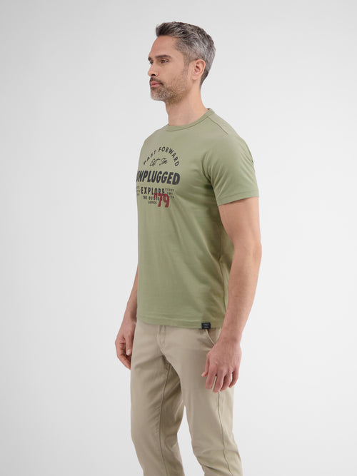 Lerros Unifarbenes T-Shirt mit Print Letzte 3 Tage