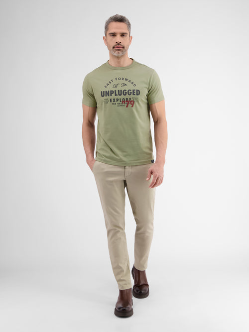 Lerros Unifarbenes T-Shirt mit Print Letzte 3 Tage