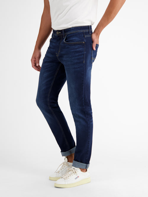 Lerros BAXTER 5-Pocket-Denim im Used-Look, RELAXED FIT, blue Letzter Tag