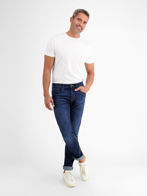 Lerros BAXTER 5-Pocket-Denim im Used-Look, RELAXED FIT, blue Letzter Tag