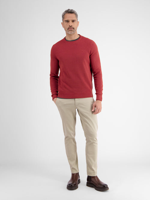 Lerros Leichter Strickpullover mit schmaler Rippstuktur Super Rabatt