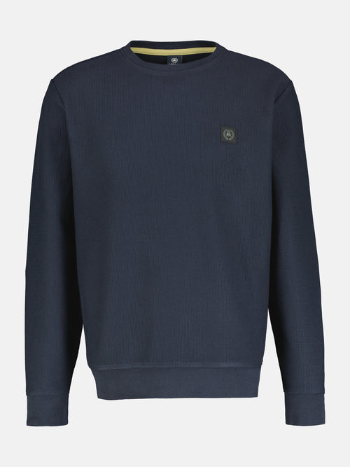 Lerros Herren Sweatshirt in weicher, vorgewaschener Strukturqualität Speichern exportieren