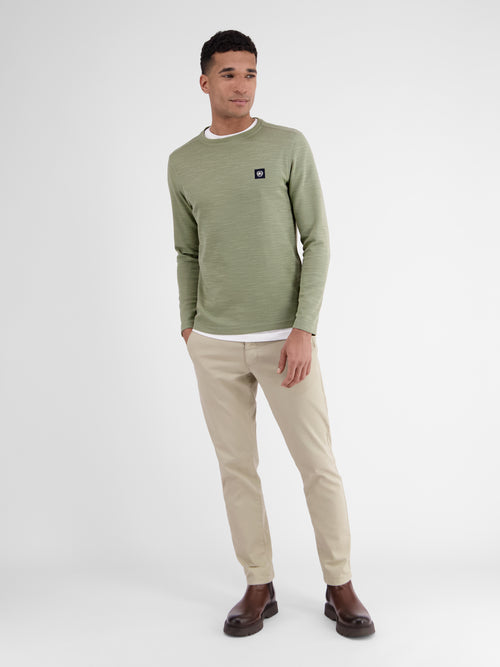 Lerros Herren Langarmshirt in Strukturqualität zollfrei
