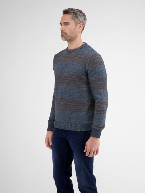 Lerros Strickpullover in Melange-Streifenoptik Jubiläumsangebot