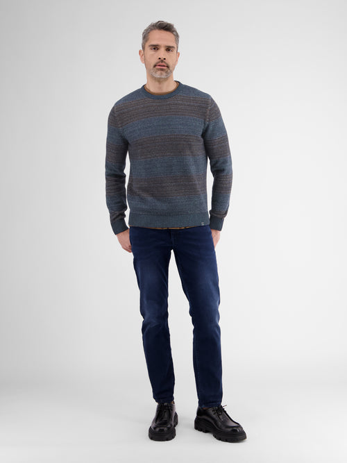 Lerros Strickpullover in Melange-Streifenoptik Jubiläumsangebot