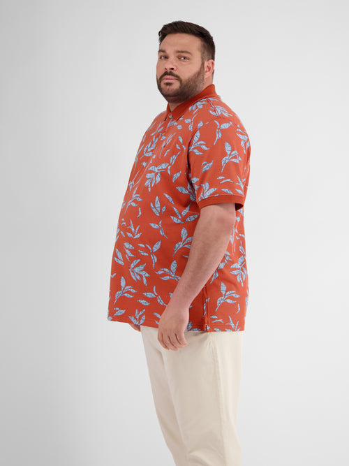 Lerros Poloshirt mit floralem Druck und abgesetzen Details Discount Store für neue Produkte