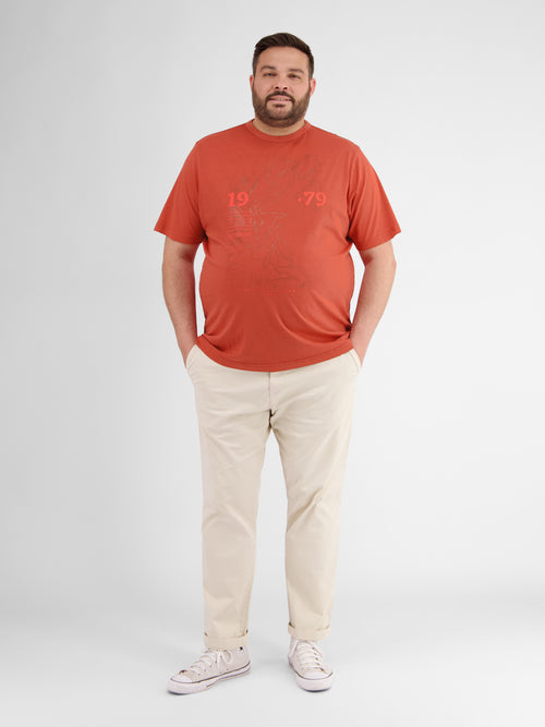 Lerros Herren-T-Shirt mit Brust-Print Speichern exportieren
