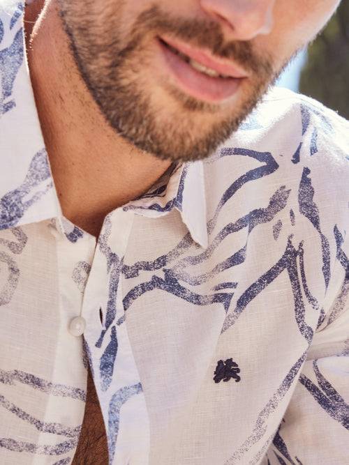 Lerros Sommerlich, leichtes Langarmhemd mit floralem Print Begrenztes Angebot