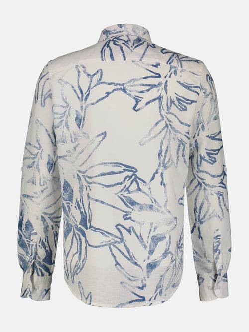 Lerros Sommerlich, leichtes Langarmhemd mit floralem Print Begrenztes Angebot