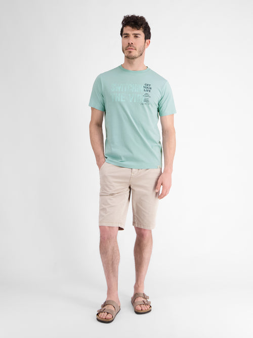 Lerros Unifarbenes T-Shirt für Herren mit Brustprint Cyber Monday