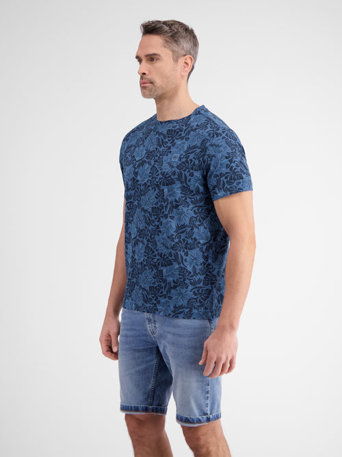 Lerros T-Shirt für Herren mit floralem Print Jubiläumsangebot
