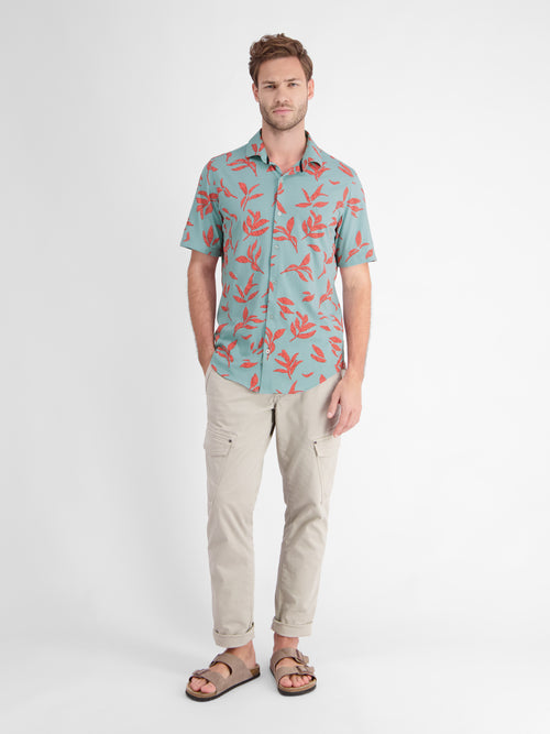 Lerros Kurzarmhemd mit floralem Print Räumungsverkauf