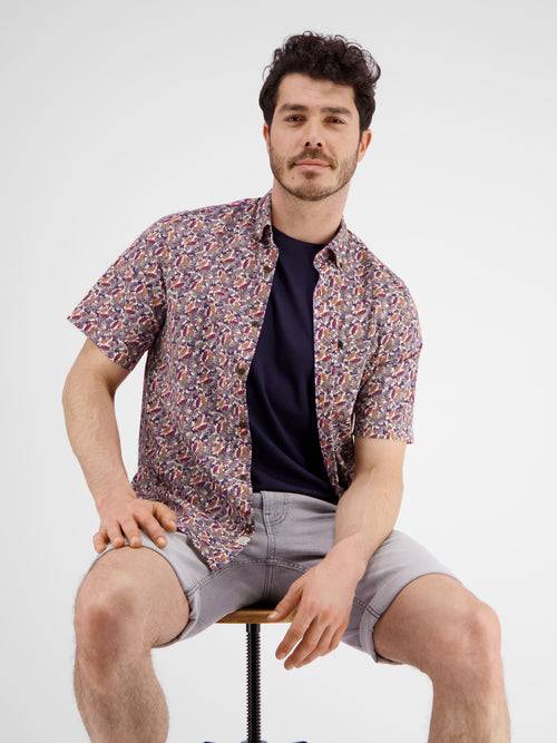 Lerros Halbarmhemd mit floralem Print Letzte 3 Tage