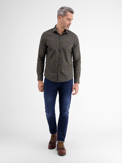 Lerros Poplin-Stretchhemd mit AOP Zeitlich begrenztes Angebot